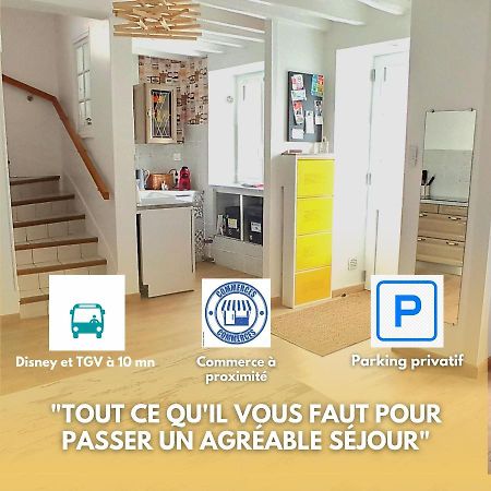 L'Essentiel, Proche De Disneyland Paris 2 Chambres Et 2 Sdb Chessy  Esterno foto
